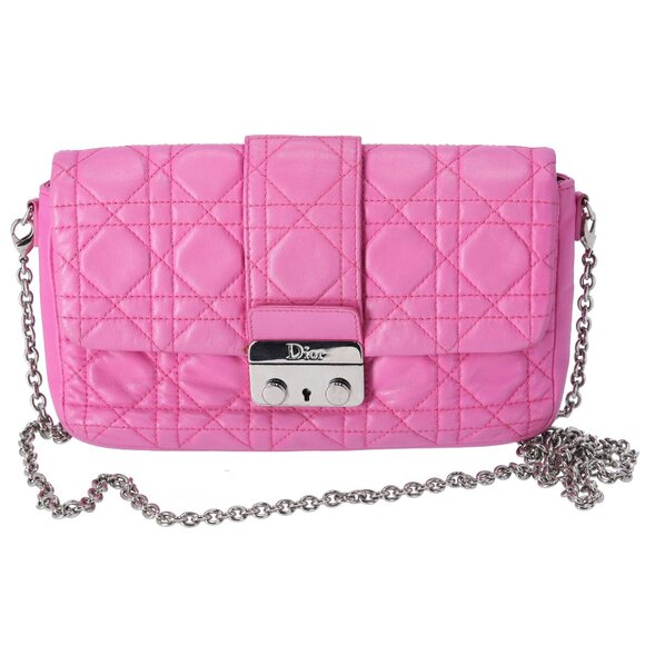 Christian Dior Miss Dior Promenade Wallet Crossbody Pink Lambskin - Picture 1 of 6